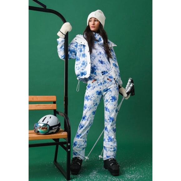 Bogner Fire & Ice x LoveShackFancy Ireen Floral Print Bootcut Ski Pants - Picture 1 of 16